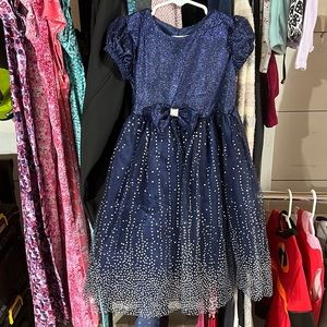 Blue sparkly dress size 5